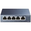 TP-Link TL-SG105 5-Port Gigabit Netzwerk Switch Lüfterlos QoS unmanaged Metallgehäuse blau-metallic