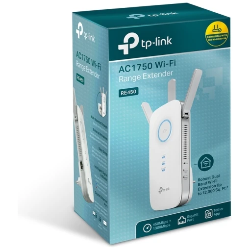 TP-Link RE450 AC1750 Dualband Gigabit WLAN Repeater Verstärker (WPS, AP Modus, LED abschaltbar, 1 x Ethernet Port) weiß – Bild 4