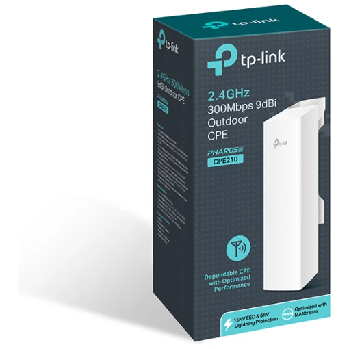TP-Link PHAROS CPE210 2,4GHz 300MBit 9dBi 27dBm (bis 5km) Outdoor Access Point Richtfunk Antenne PoE weiß – Bild 5
