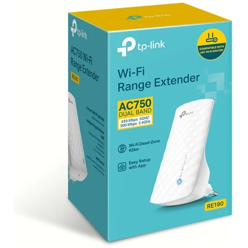 TP-Link RE190 AC750 Dual Band WLAN Repeater Verstärker bis 750Mbit/s 2.4GHz/5GHz (WPS, App Steuerung, LED abschaltbar) weiß (USED_A) – Bild 8
