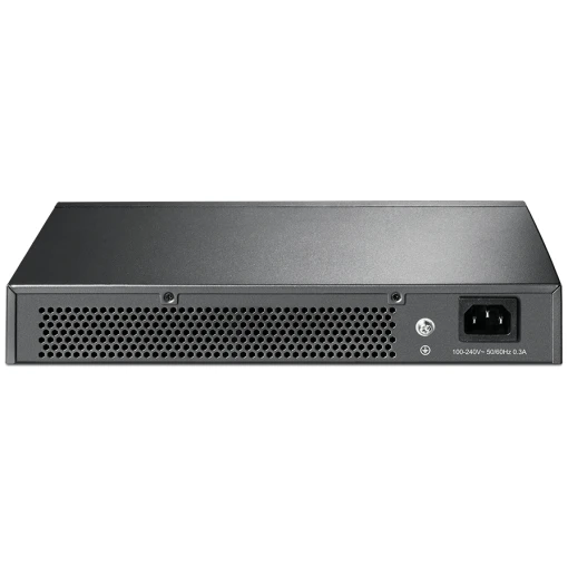 TP-Link TL-SG1016D 16-Port Gigabit Netzwerk Switch unmanaged QoS 19-Zoll-Rackmount/Desktop Metallgehäuse Schwarz – Bild 3