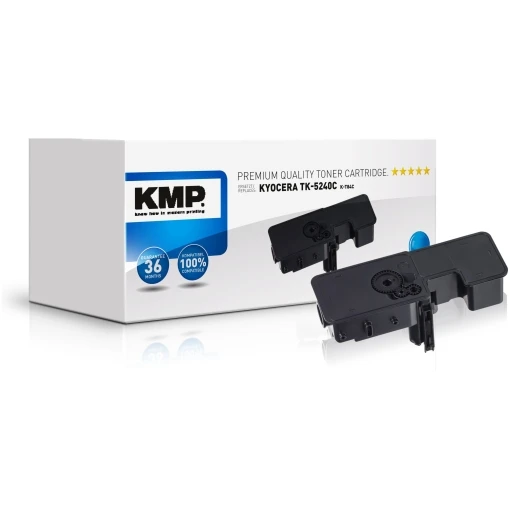 KMP Toner K-T84C (2912,0003) Cyan kompatibel, 3.000 Seiten, ersetzt Kyocera TK-5240C (1T02R7CNL0)