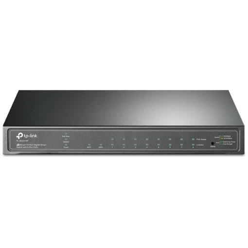 TP-Link Jetstream TL-SG2210P 10-Port Gigabit Smart Switch L2 managed 8x Gigabit PoE+ Ports und 2 SFP Slots Desktop/Wandmontage