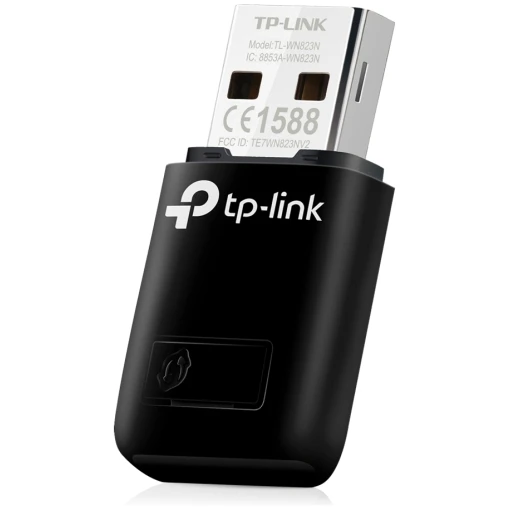 TP-Link TL-WN823N Mini WLAN USB Stick 300MBit/s 2.4GHz WPS-Taste Windows 10/8/7/XP/MacOS schwarz (USED_A)