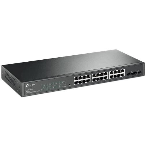 TP-Link Jetstream T1600G-28TS(TL-SG2424) 24-Port managed Gigabit L2 Smart Switch mit 2xSFP-Slots 19-Zoll-Rack Metallgehäuse Schwarz – Bild 2