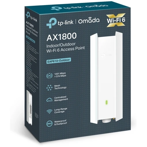 TP-Link Omada EAP610-Outdoor AX1800 Wi-Fi 6 Dualband WLAN Outdoor/Indoor Access Point PoE+ weiß – Bild 6