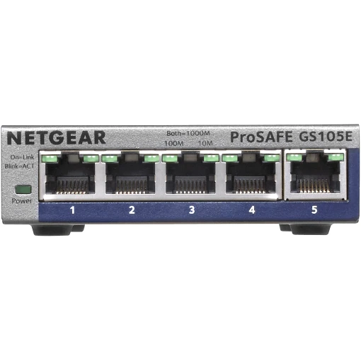 NETGEAR GS105E 5-Port Gigabit Ethernet Smart Managed Plus Desktop Switch – Bild 2