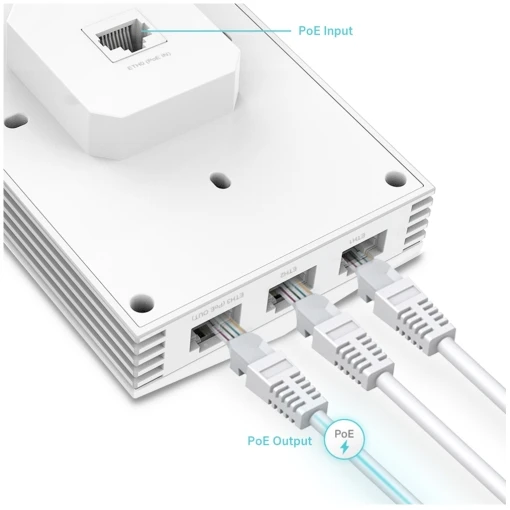 TP-Link Omada EAP655-Wall AX3000 Wi-Fi 6 Dualband Gigabit WLAN Indoor Access Point weiß – Bild 4