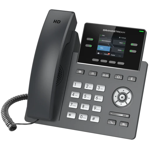 Grandstream GRP2612W - VoIP-Telefon mit Rufnummernanzeige/Anklopffunktion - dreiweg Anruffunktion - SIP, RTCP, RTP, SRTP - 4 Leitungen – Bild 2