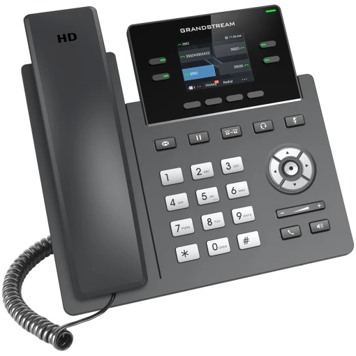 Grandstream GRP2612W - VoIP-Telefon mit Rufnummernanzeige/Anklopffunktion - dreiweg Anruffunktion - SIP, RTCP, RTP, SRTP - 4 Leitungen
