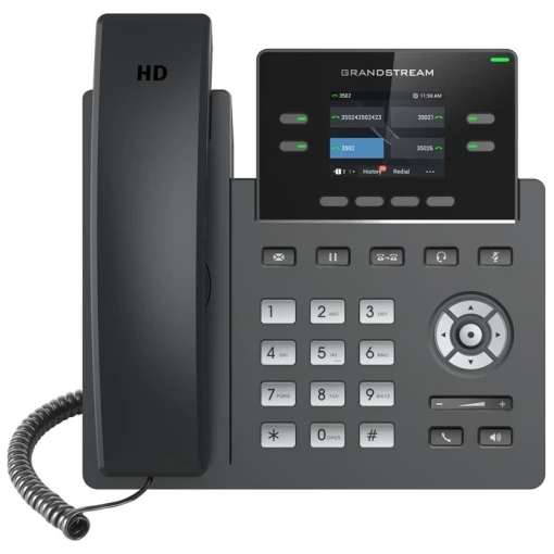 Grandstream GRP2612W - VoIP-Telefon mit Rufnummernanzeige/Anklopffunktion - dreiweg Anruffunktion - SIP, RTCP, RTP, SRTP - 4 Leitungen – Bild 3